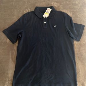 Navy blue polo shirt sleeve shirt for boys